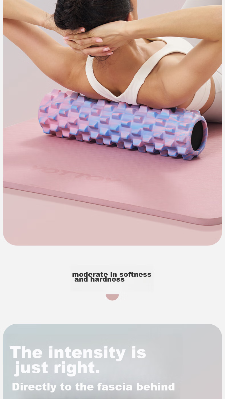 Массажный ролик Yottoy Solid Foam Roller для фитнеса, йоги и массажа, 45 см, EVA