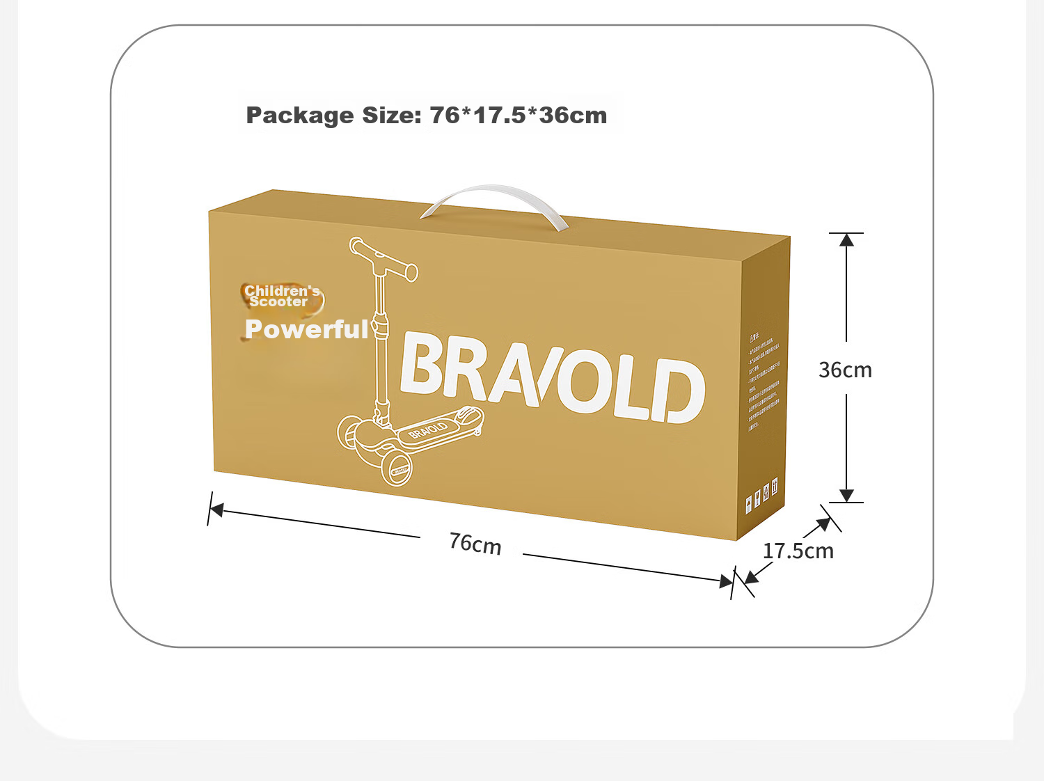Детский самокат BRAVOLD, складной, трехколесный, с подсветкой, для детей от 3 до 18 лет, подарок на день рождения