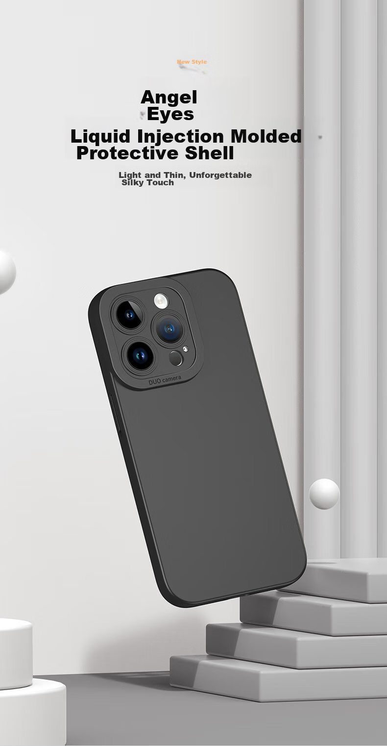 Чехол для iPhone X/XS HOLDZU Angel Eyes, силиконовый, противоударный, ультратонкий, графитовый черный