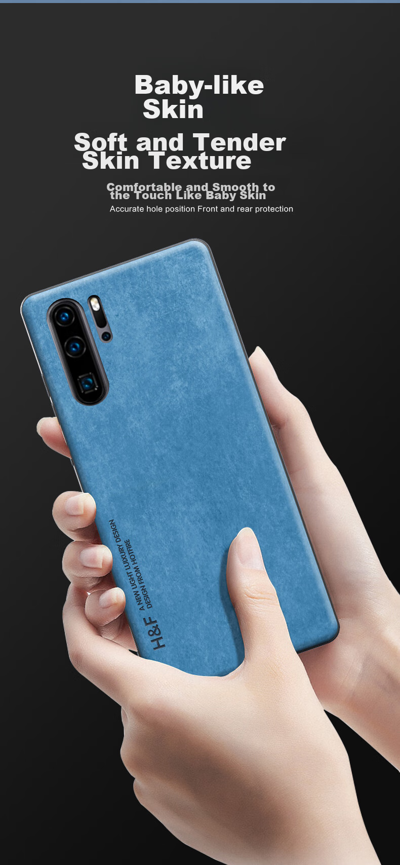 Чехол HotFire для Huawei P30 Pro, защитный силиконовый чехол с защитой камеры, матовый, Коралловый синий
