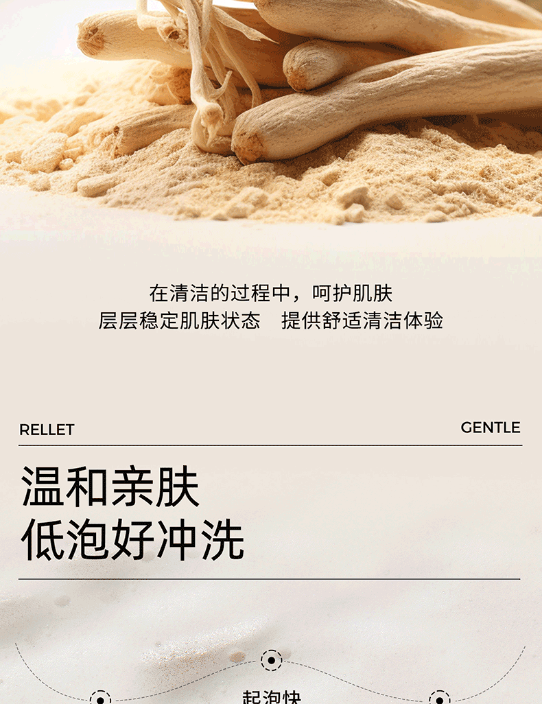 颐莲（RELLET）氨基酸洗面奶深层洁净温和清润净颜霜200g（2瓶装）