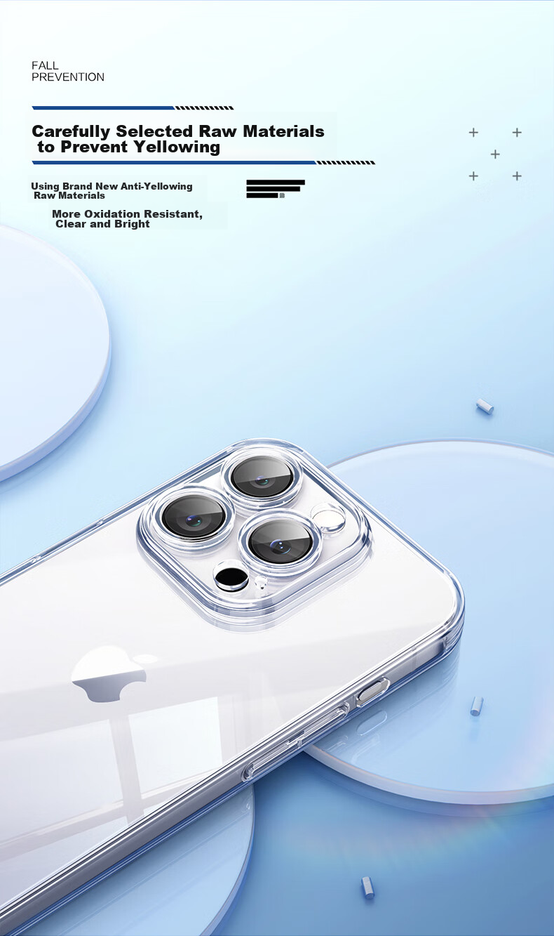 Чехол PISEN для iPhone 15 Pro Max, прозрачный, противоударный, ультратонкий, пылезащитный, антистатический, артикул 100066399699