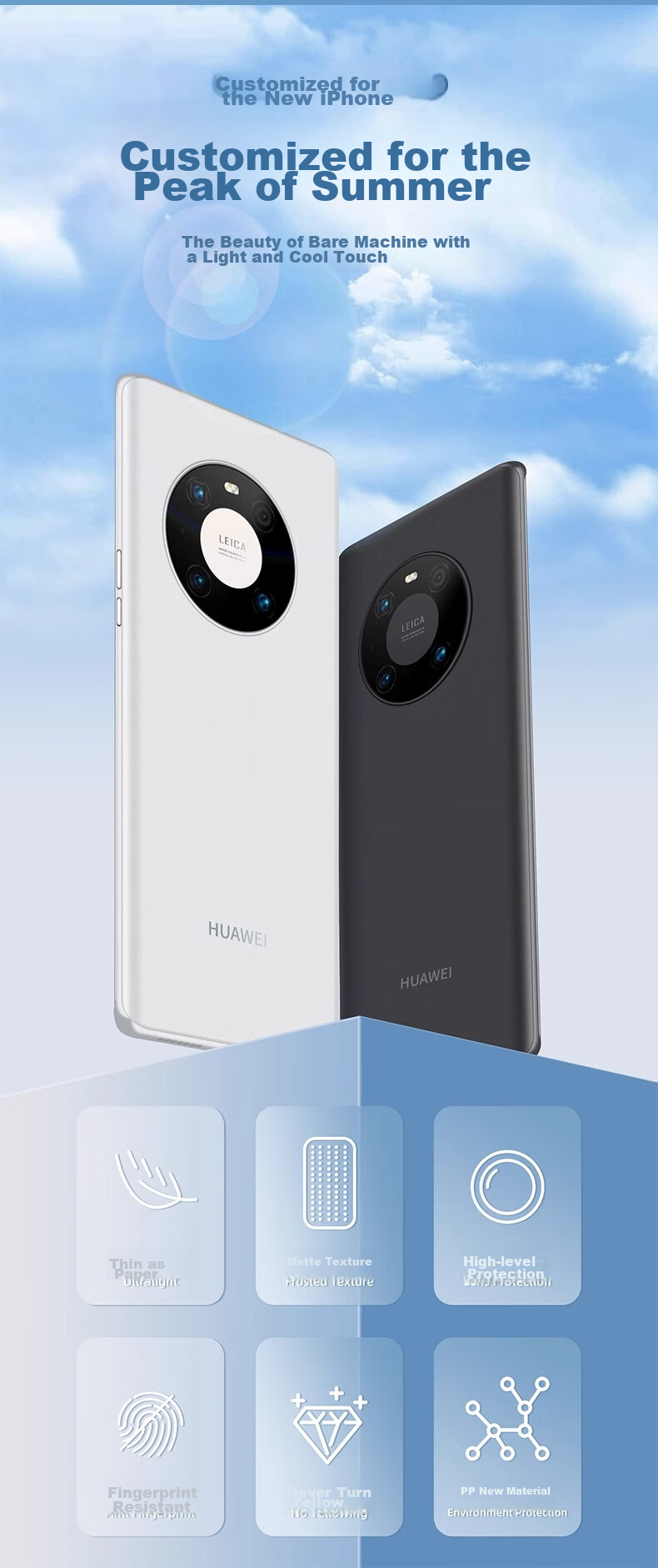 Чехол EDDGA для Huawei Mate 40, ультратонкий, матовый, полупрозрачный, защита камеры, полное покрытие, приятный для кожи
