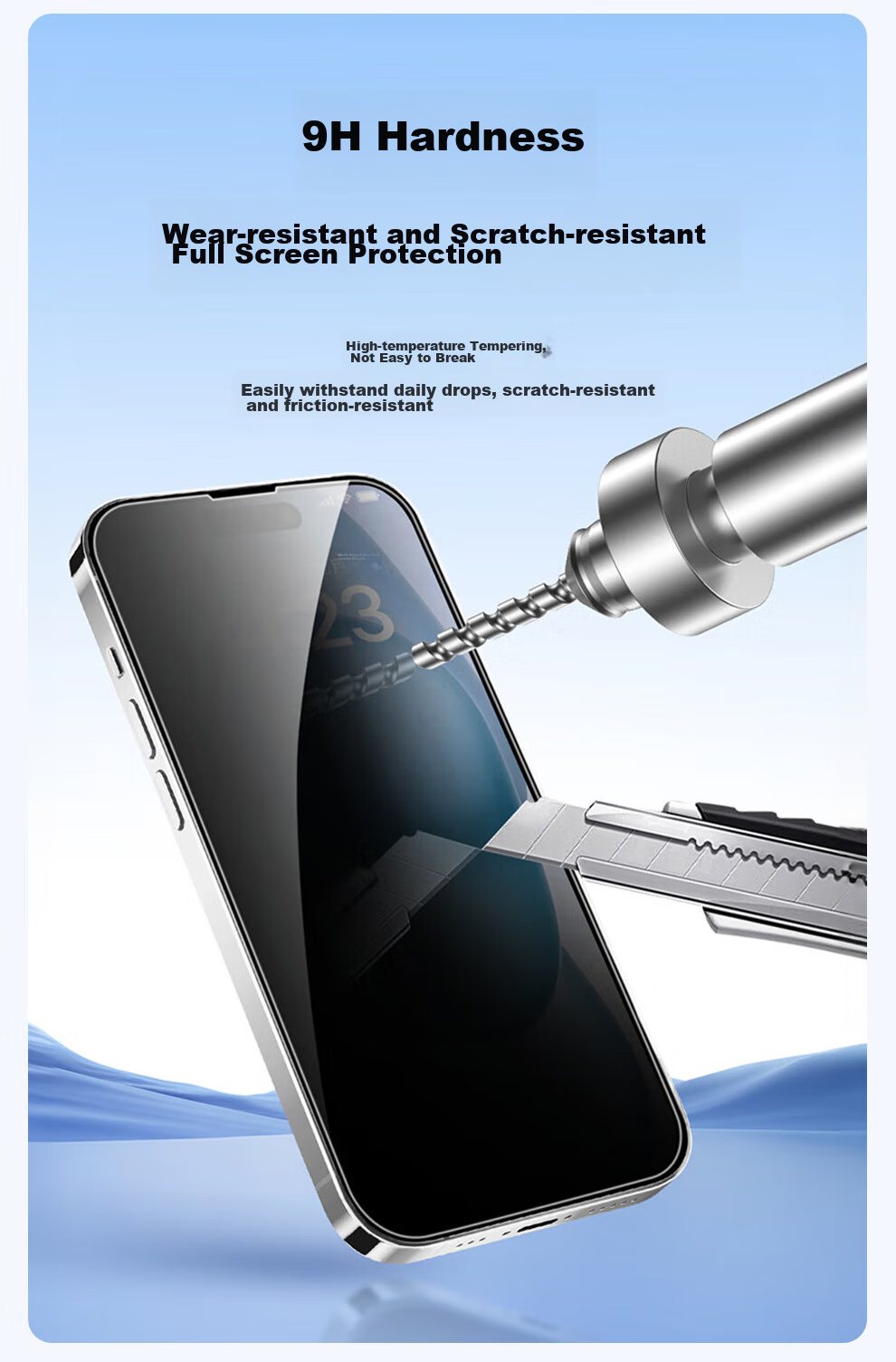 Защитная пленка для экрана JD Jingxuan, 2 шт., для Apple iPhone 15 Pro Max, из закаленного стекла Schott, с защитой конфиденциальности