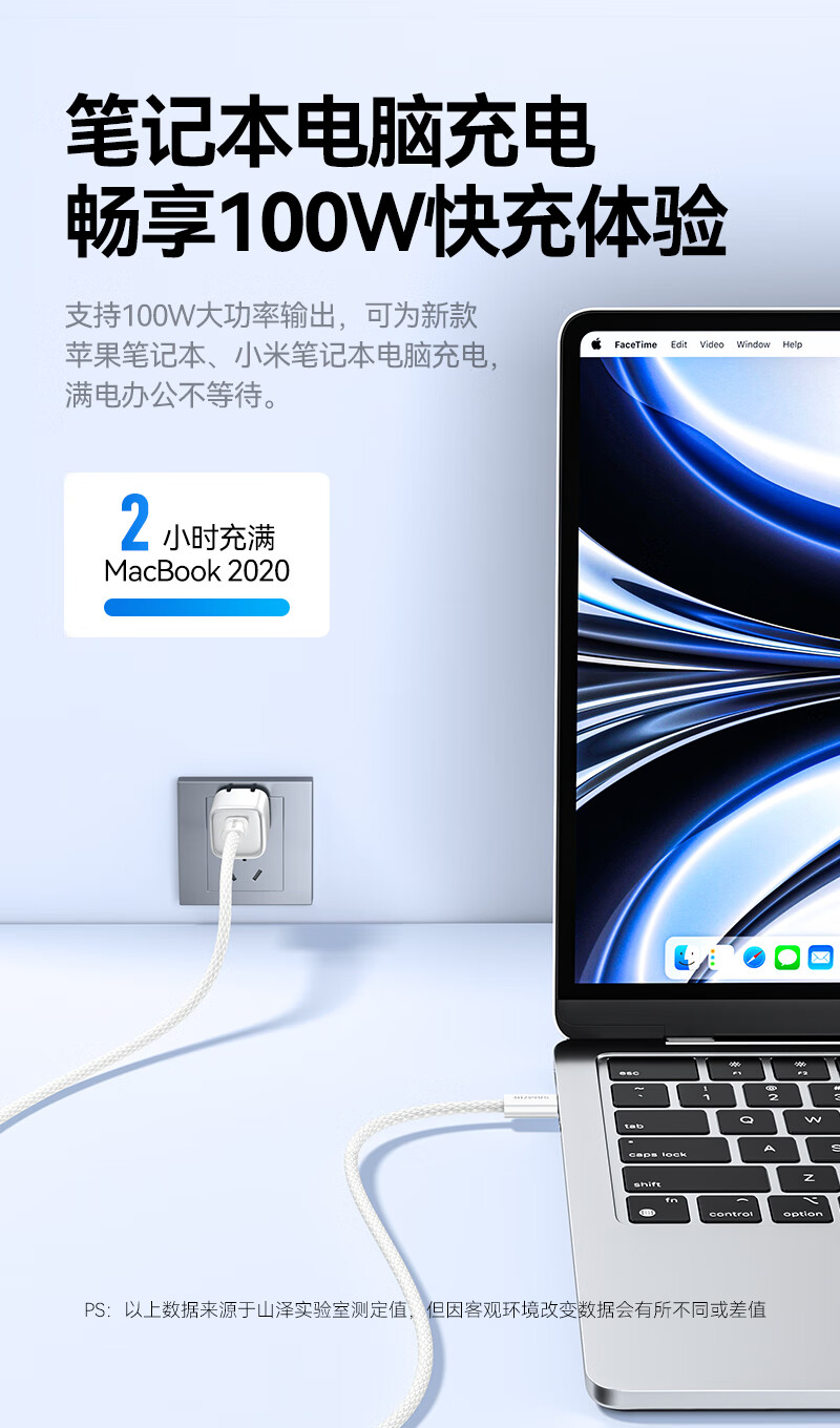 Кабель SAMZHE Dual Type-C PD100W, 1.5 метра, плетеный, для быстрой зарядки телефонов, ноутбуков и планшетов, совместим с Huawei Pura80/Mate70, Honor Apple 17/15/16, Xiaomi