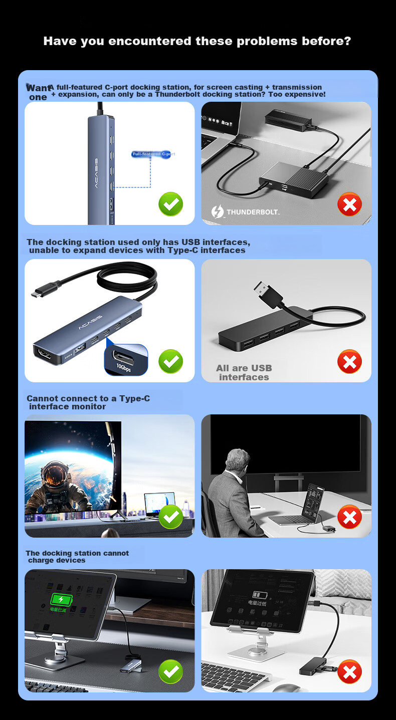 JD Адаптер-хаб Acasis HB-0101 Type-C, 6-в-1, USB-C, HDMI 4K@60Hz, 10Gbps, 100W PD, алюминиевый сплав, серебристый