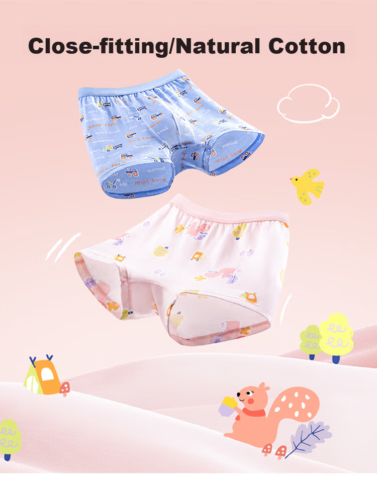 Детские трусы-боксеры PurCotton, 2 шт., синие с буквами, размер 130 см