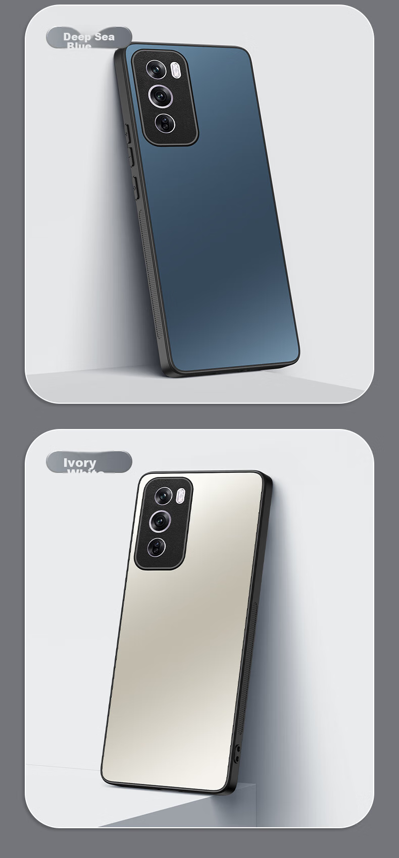 Чехол HotFire для OPPO Reno12, противоударный, противоскользящий, защищающий камеру, графитовый черный