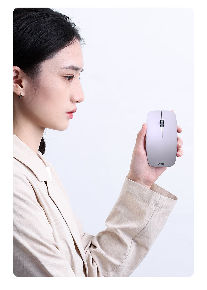 Беспроводная мышь W&P Bluetooth Tri-Mode, портативная, эргономичная, перезаряжаемая, совместимая с Apple Mac, Huawei, Microsoft