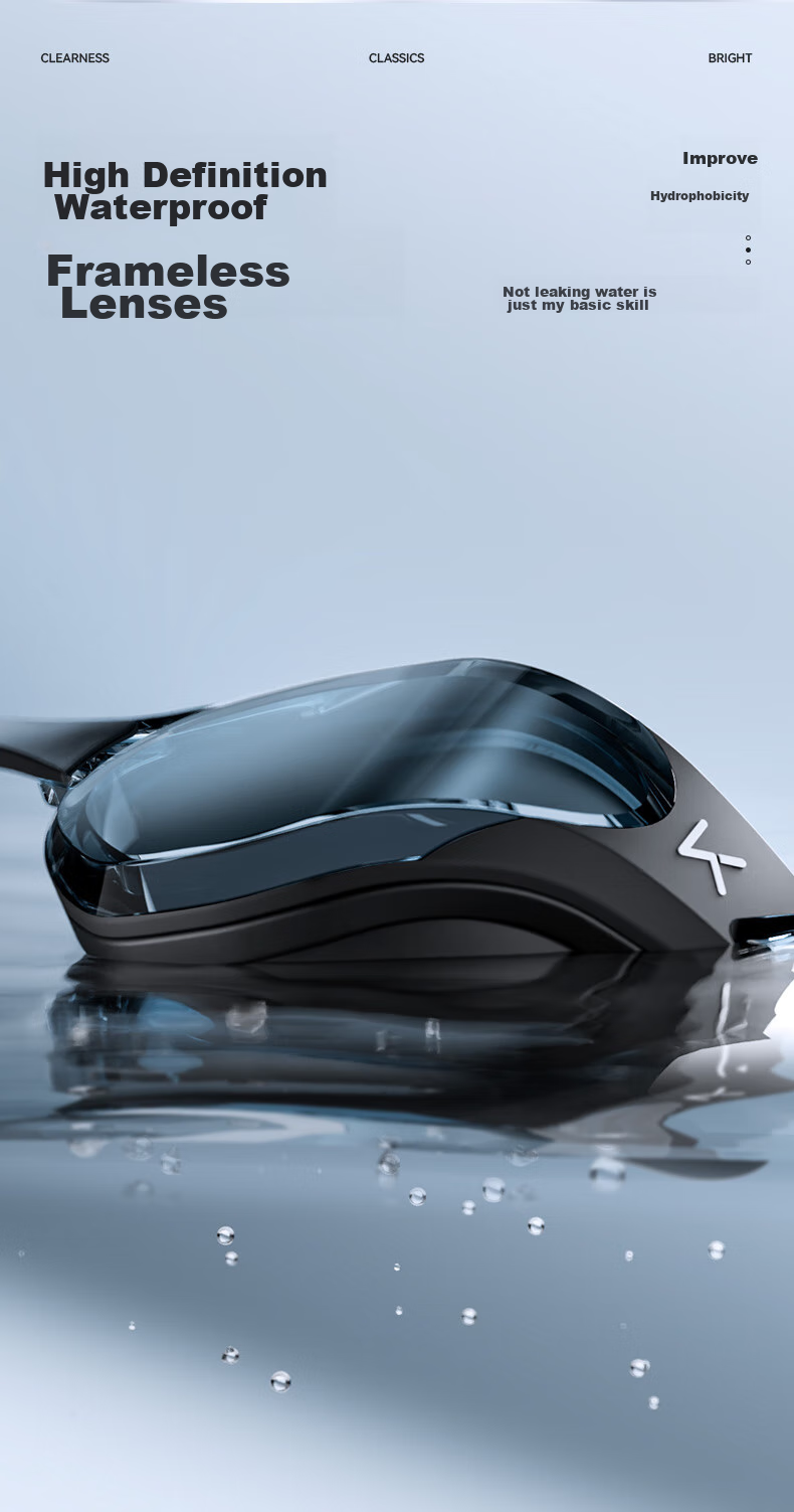 Очки для плавания Keep Swimming Goggles с антифогом, водонепроницаемые, профессиональные, для мужчин и женщин, модель 870, полуночно-синие