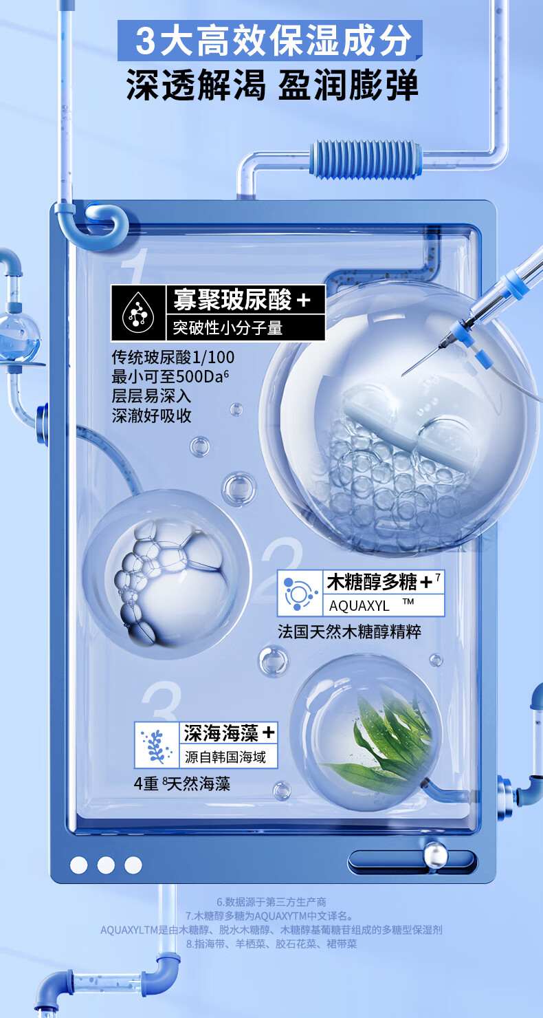 蒂佳婷（Dr.Jart）水动力活力水润蓝丸面膜5片/盒 玻尿酸补水保湿 男女护肤品