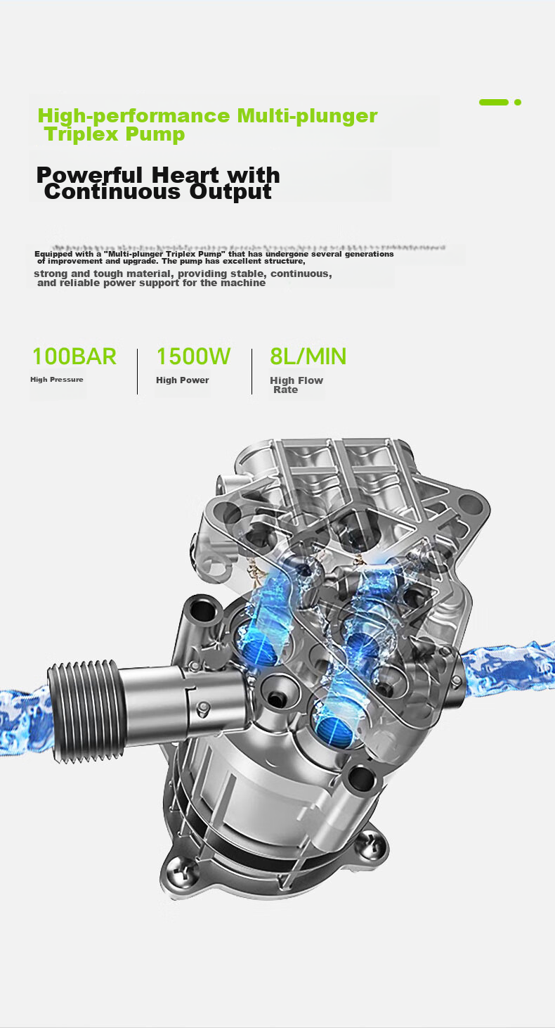 Портативный моющий пылесос XIANNIAO, автомобильный, 220В, 1500 Вт, 100 бар, 8 л/мин, 3.5 кг