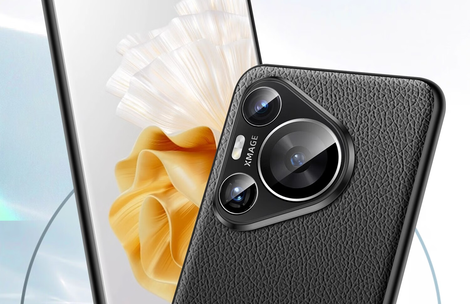 Чехол-накладка DIVI для Huawei Pura70, из натуральной кожи, противоударный, черный