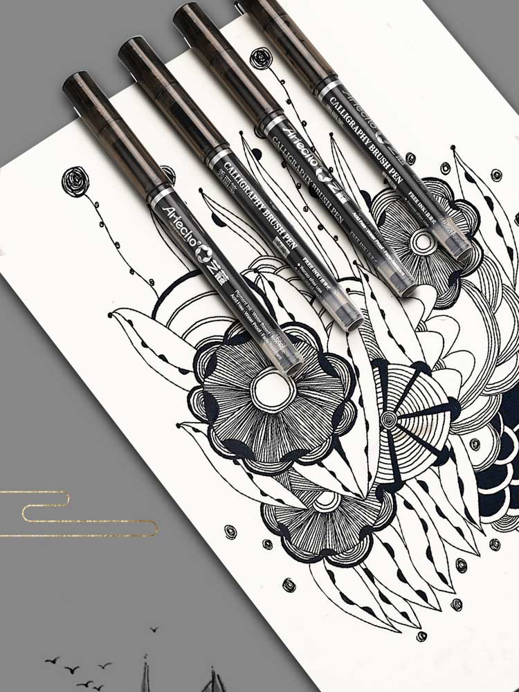 Набор кистей для каллиграфии Mont Marte Yikou, 3 шт., для начинающих и профессионалов