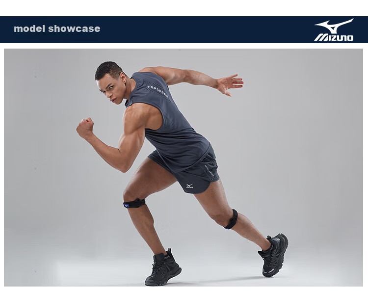 Наколенники MIZUNO для бега, дышащая спортивная поддержка для мужчин, баскетбольная компрессионная повязка для фитнеса, 029 Черный