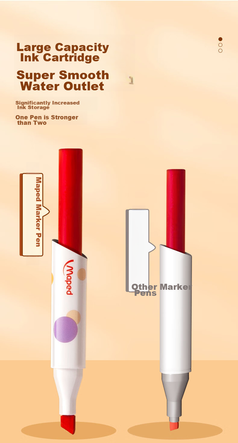 Маркеры Maped Double-Ended, на водной основе, смываемые, 24 цвета, артикул 745824CH