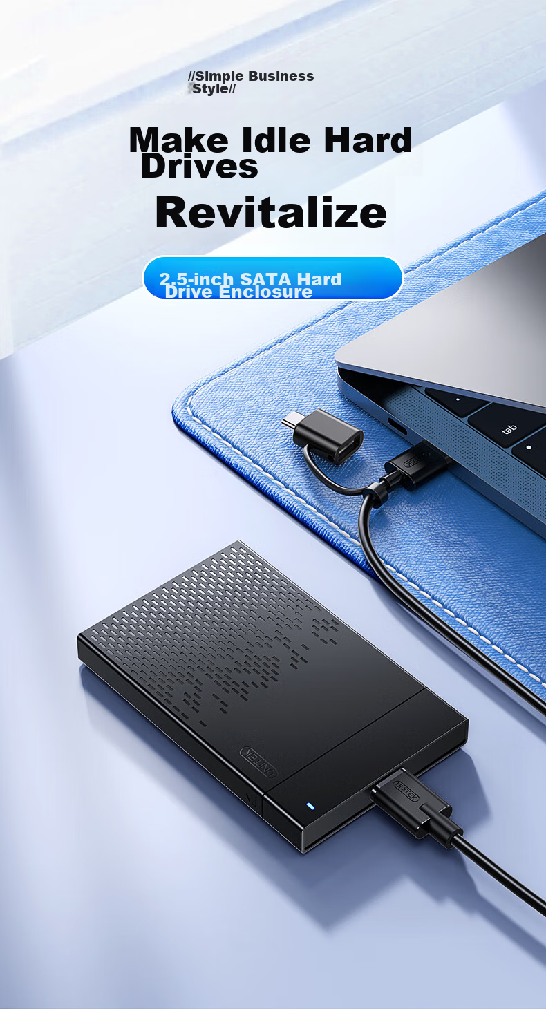 Внешний корпус для жесткого диска UNITEK S233C, 2.5 дюйма, USB 3.0 Type-C, для SSD и HDD