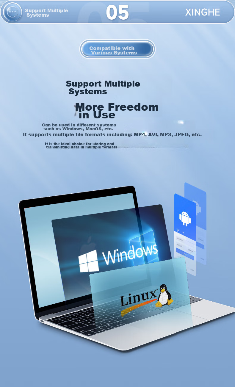 Внешний жесткий диск Newsmy Xinghe Metal Series, 2 ТБ, 2.5 дюйма, USB 3.0, Type-C, глубокий черный