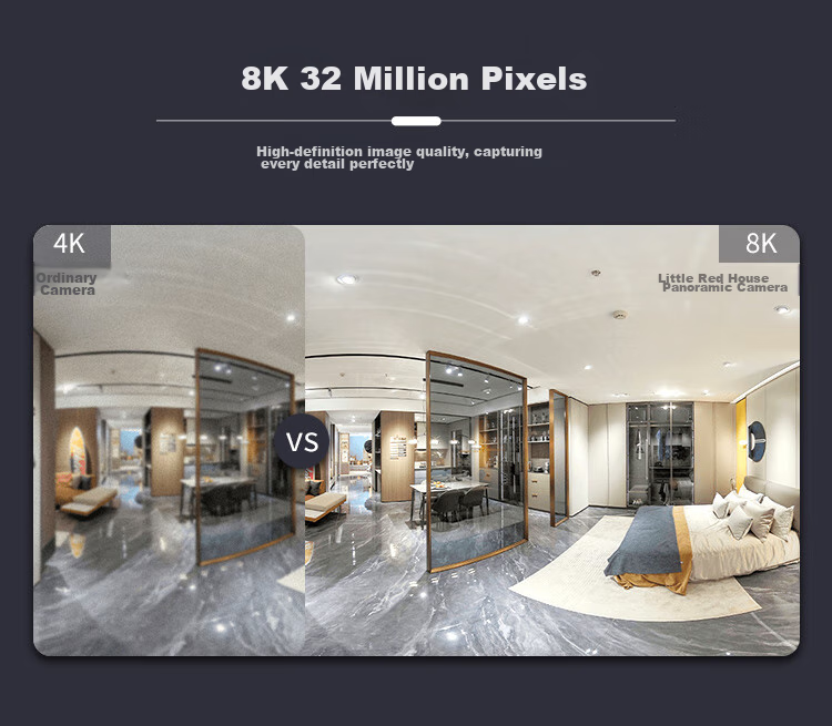 Панорамная камера Xiaohongwu Lingdong 2, 360-градусная VR-съемка, водостойкая, для ремонта, 8K, 32Мп