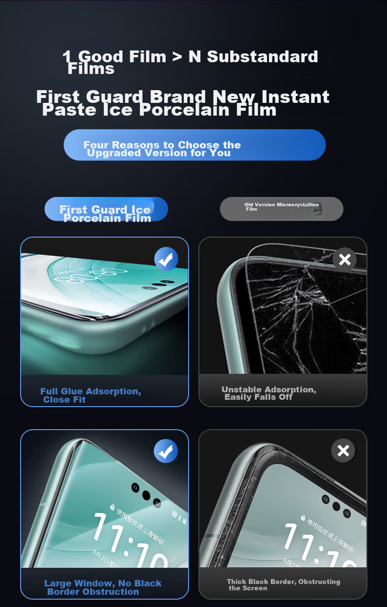 Защитная пленка DIVI Ice Ceramic для Huawei Mate60/50, полноэкранная, гидрогелевая, высокая четкость, с защитой от отпечатков пальцев