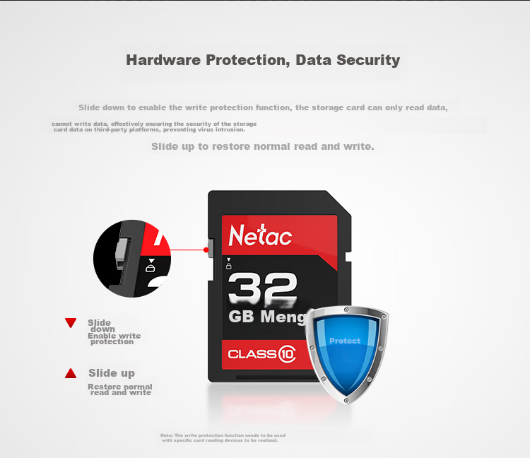 Карта памяти Netac 32GB SD U1 C10, скорость чтения до 90 МБ/с, для фотосъемки и Full HD видео