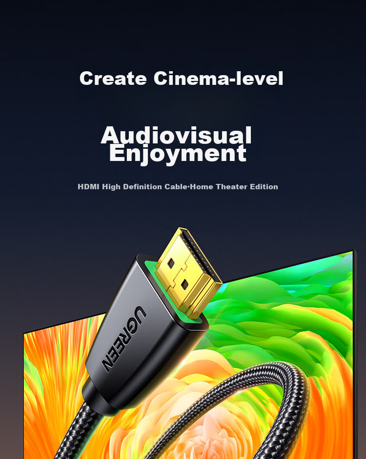 Кабель UGREEN HDMI версии 2.0, цифровой высокоскоростной, 3D, 8 метров, 40413