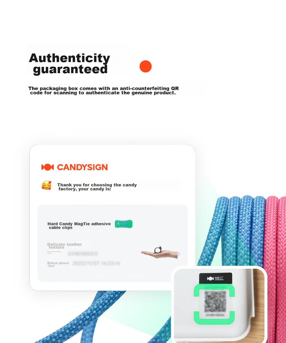 Кабель CANDYSIGN MagTie Magnetic Charge, Type-C на Lightning, MFi Certified, 1 метр, сладкий белый