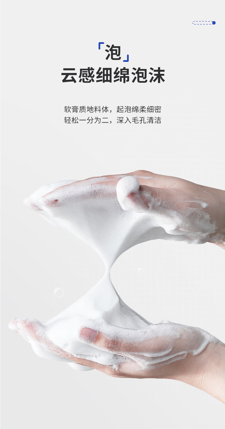 和风雨（Hefengyu）男士美白洗面奶200g 除螨虫去黑头控油洁面乳补水保湿男士护肤品