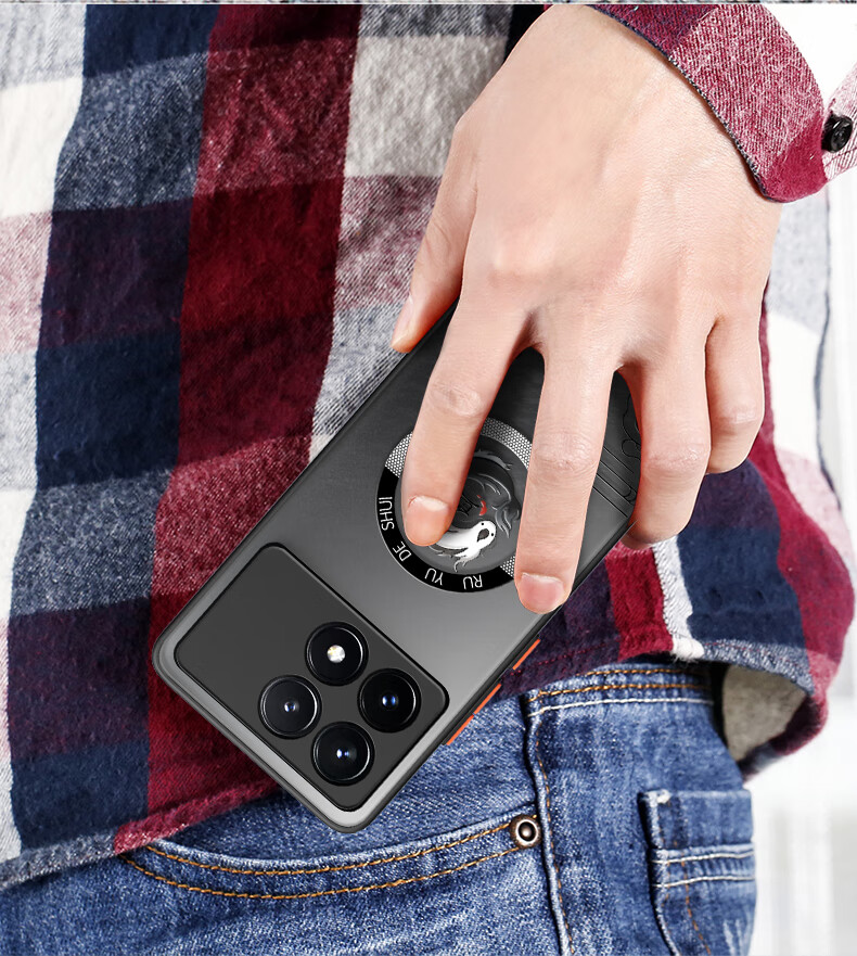 Чехол HotFire для Xiaomi Redmi K70 / K70 Pro, противоударный силиконовый, защита камеры, полный охват, полупрозрачный матовый