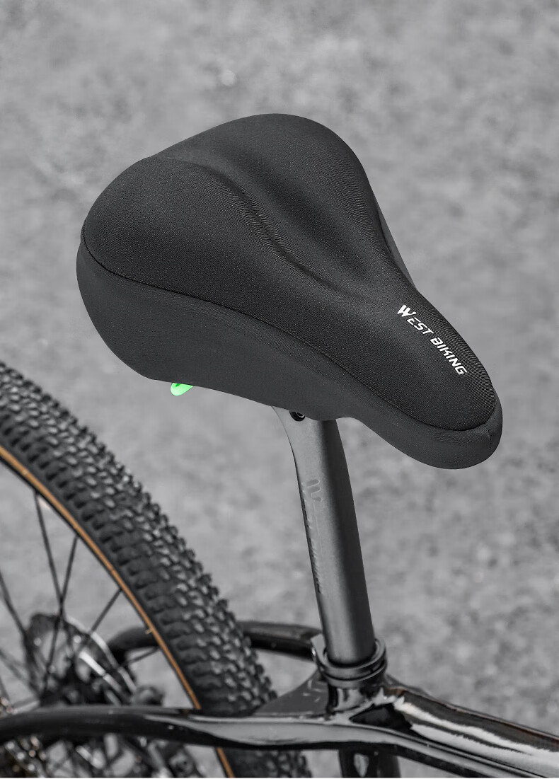 Велосипедное седло WestBiking с высокоэластичной пеной с эффектом памяти, черное