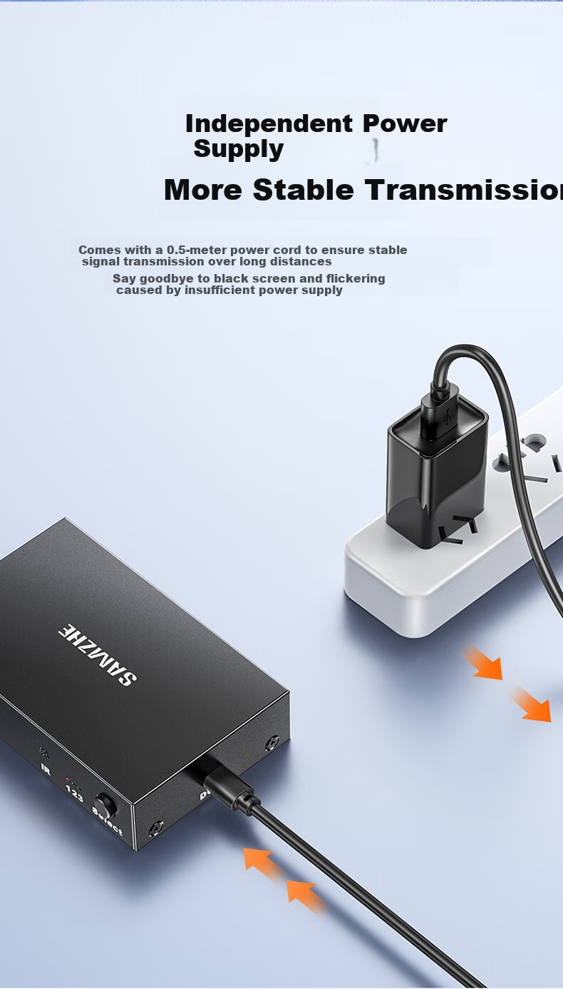HDMI-переключатель SAMZHE QH33, 3 входа 1 выход, 4K HD, для компьютера, ТВ-приставки к монитору, проектору