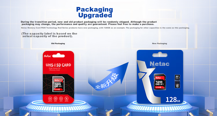 Карта памяти Netac 32GB SD U1 C10, скорость чтения до 90 МБ/с, для фотосъемки и Full HD видео