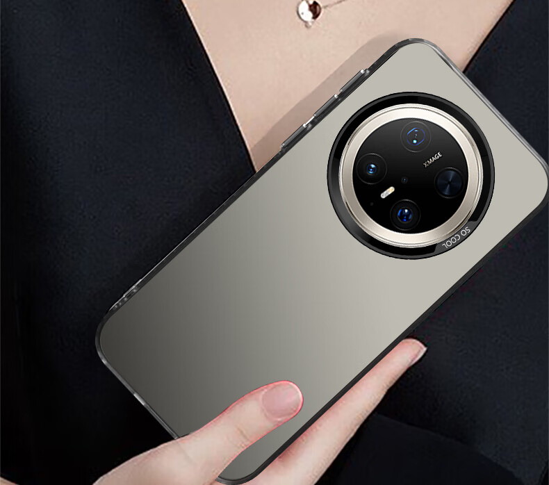 Противоударный чехол Baozou для Huawei Mate70 Pro/Pro+, силиконовый, серый, лазерный градиент