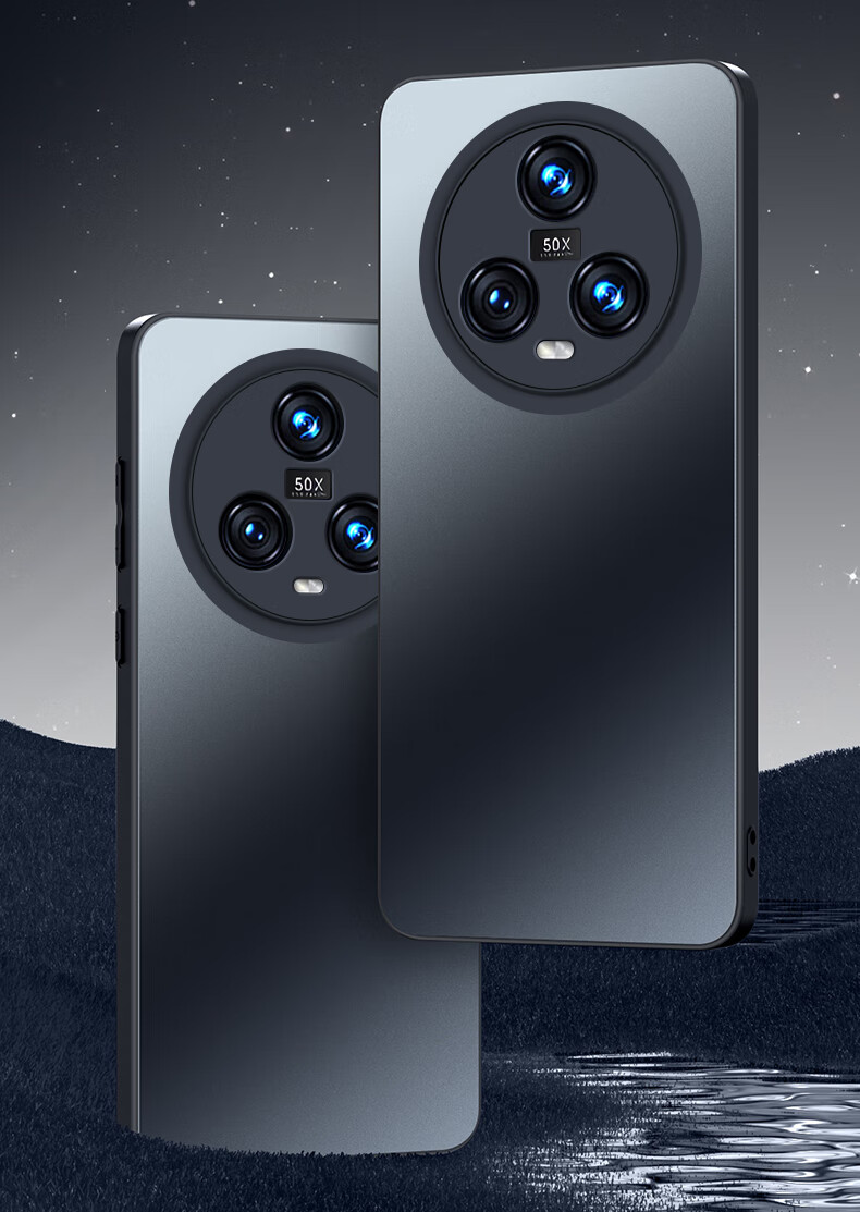 Чехол-накладка Mengxiangkejia AG Frosted для Honor Magic5, противоударный, с полной защитой объектива, ультратонкий, черный