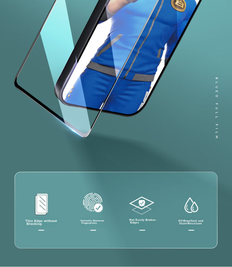 Защитное стекло для Xiaomi 14 / 13 BLUEO, ультратонкое, противоударное, антиотпечатки, 9H, 2.5D