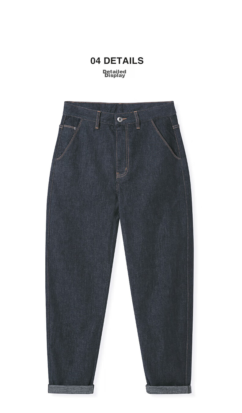 Джинсы MARKLESS [Original Color Jeans] мужские, текстурированные, осенне-зимние, модель 1031, цвет Деним Синий [Стойкий цвет], размер 29
