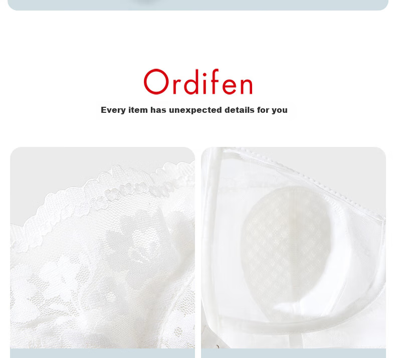 Женский бюстгальтер Ordifen с мягкими чашками, бесшовный, кружевной, для большой груди, размер 85B/C
