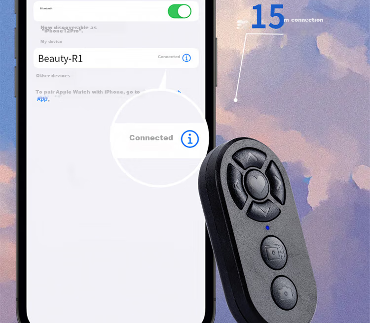 Bluetooth-пульт для смартфона Fotopro BT-9, черный
