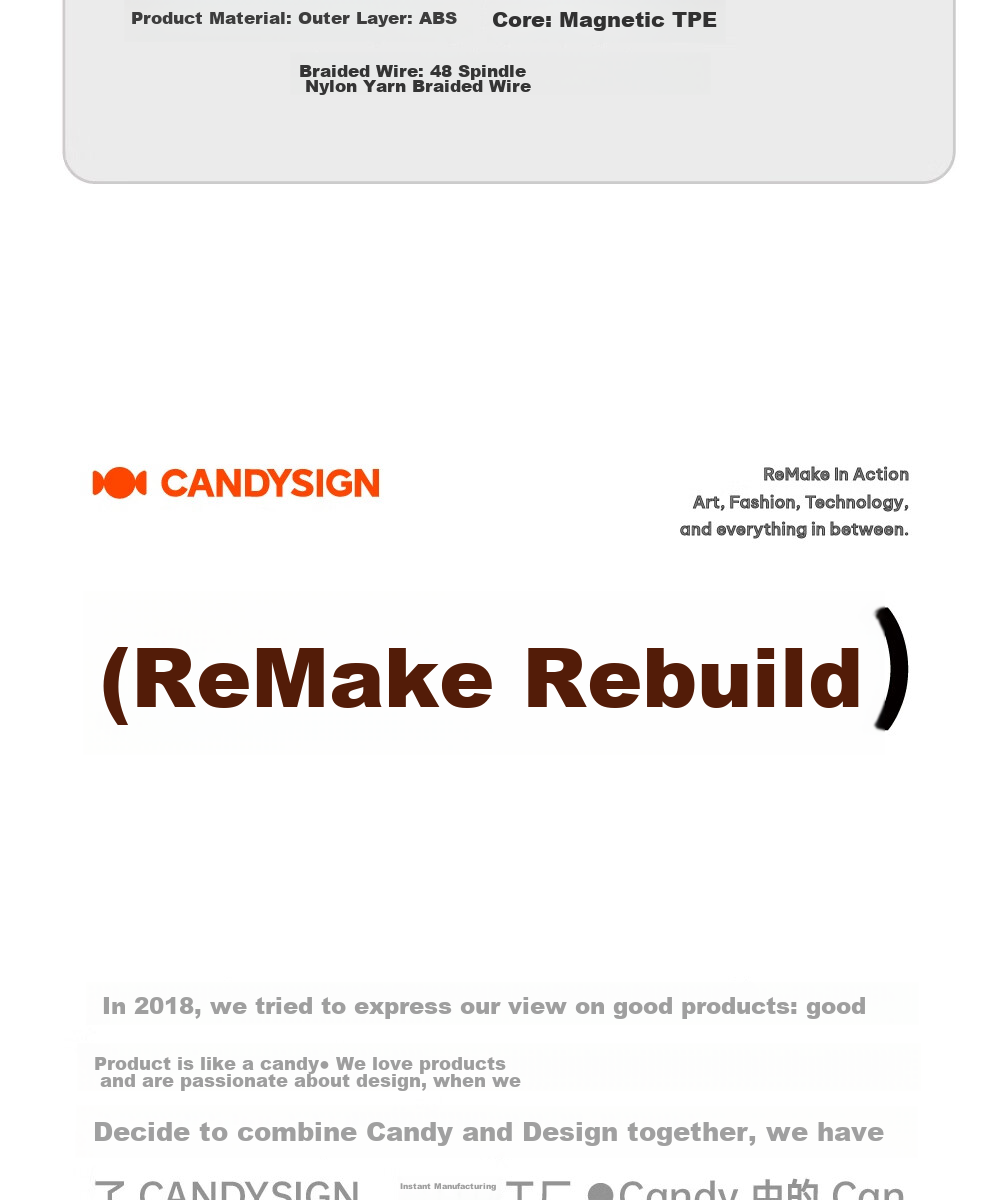 Кабель CANDYSIGN MagTie Magnetic Charge, Type-C на Lightning, MFi Certified, 1 метр, сладкий белый
