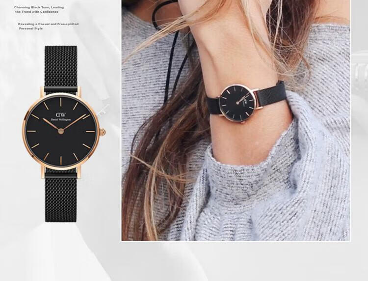 Женские наручные часы Daniel Wellington DW220, кварцевые, с белым циферблатом и стальным браслетом, 28 мм