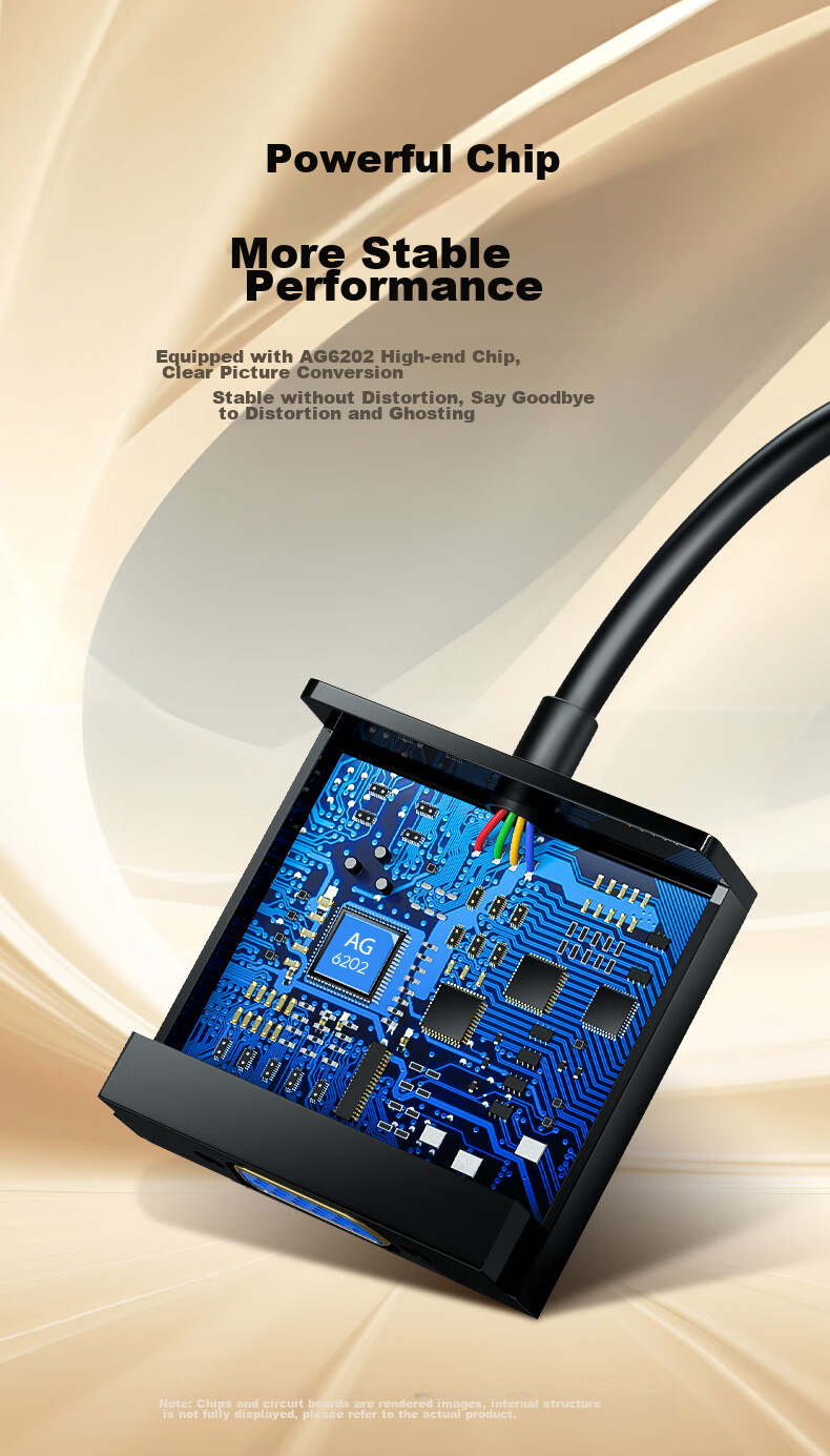 BIAZE [Высокопроизводительный чип AG6202] конвертер HDMI в VGA, адаптер видео высокой четкости, совместимый с ноутбуками, ТВ-приставками, мониторами и проекторами