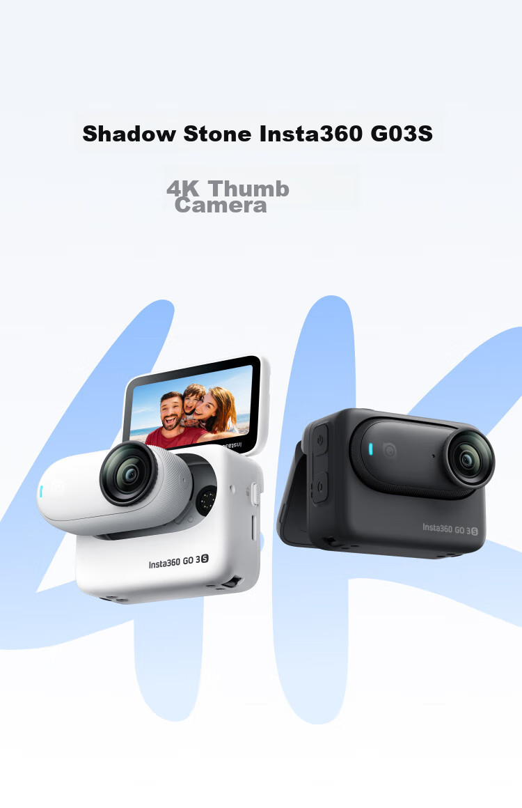 Экшн-камера Insta360 GO 3S 4K, водонепроницаемая, для влогов, спорта, 64 ГБ, Lingdongbai