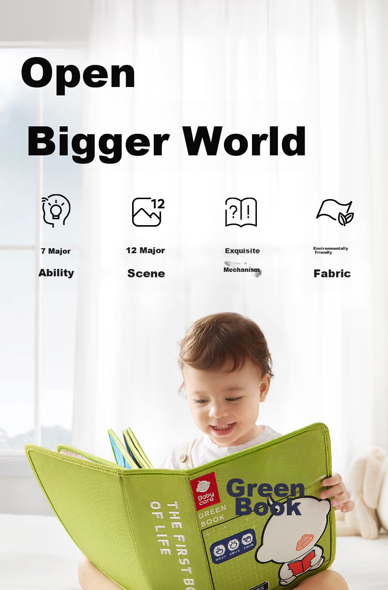 Развивающая книжка-игрушка Babycare, Монтессори, для раннего развития, антивандальная, на подарок, 25.5 см