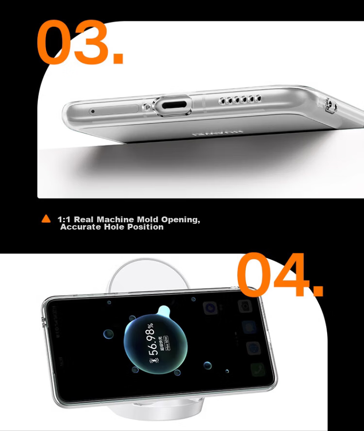 Чехол-накладка Ekakashop для Huawei Pura70, прозрачный, противоударный, ультратонкий, с защитой от падений