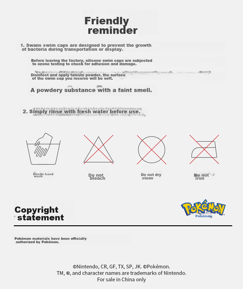 Детская шапочка для плавания Suanshi Pokemon, силиконовая, для мальчиков и девочек, с принтом Пикачу, Черепашки Дженни