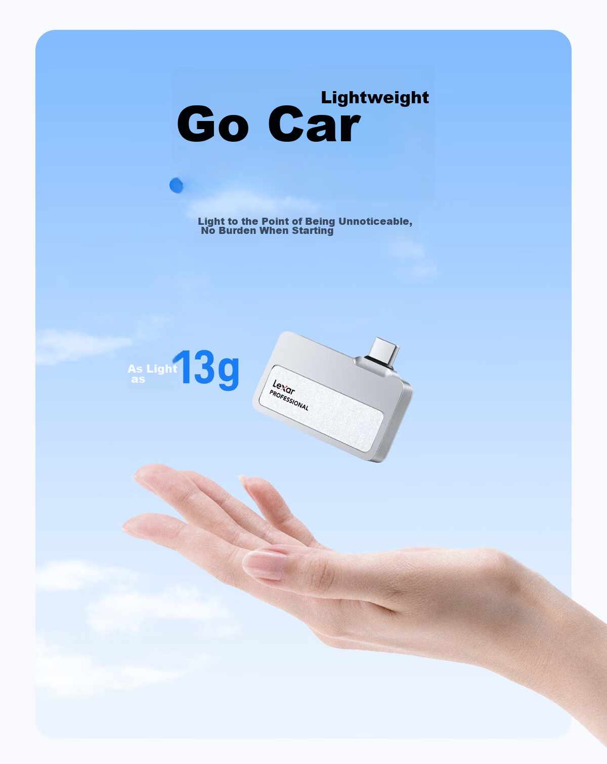 Портативный SSD-накопитель Lexar Professional GO 1 ТБ Type-C USB 3.2