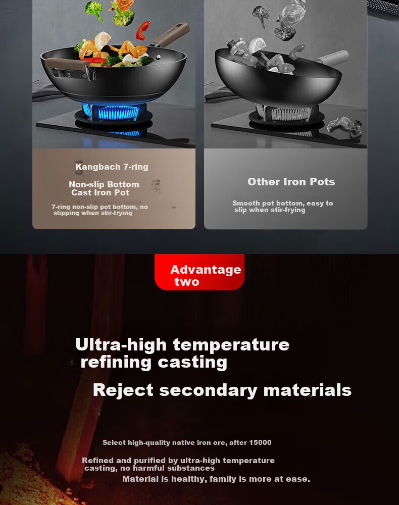 Чугунный вок без покрытия