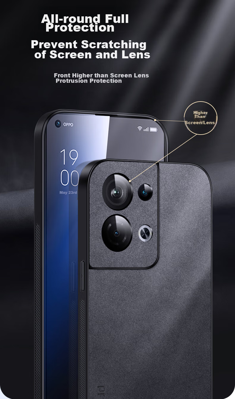 Чехол для телефона Shangsu для OPPO Reno8, противоударный, защита объектива, защита от отпечатков пальцев, тонкий, черный