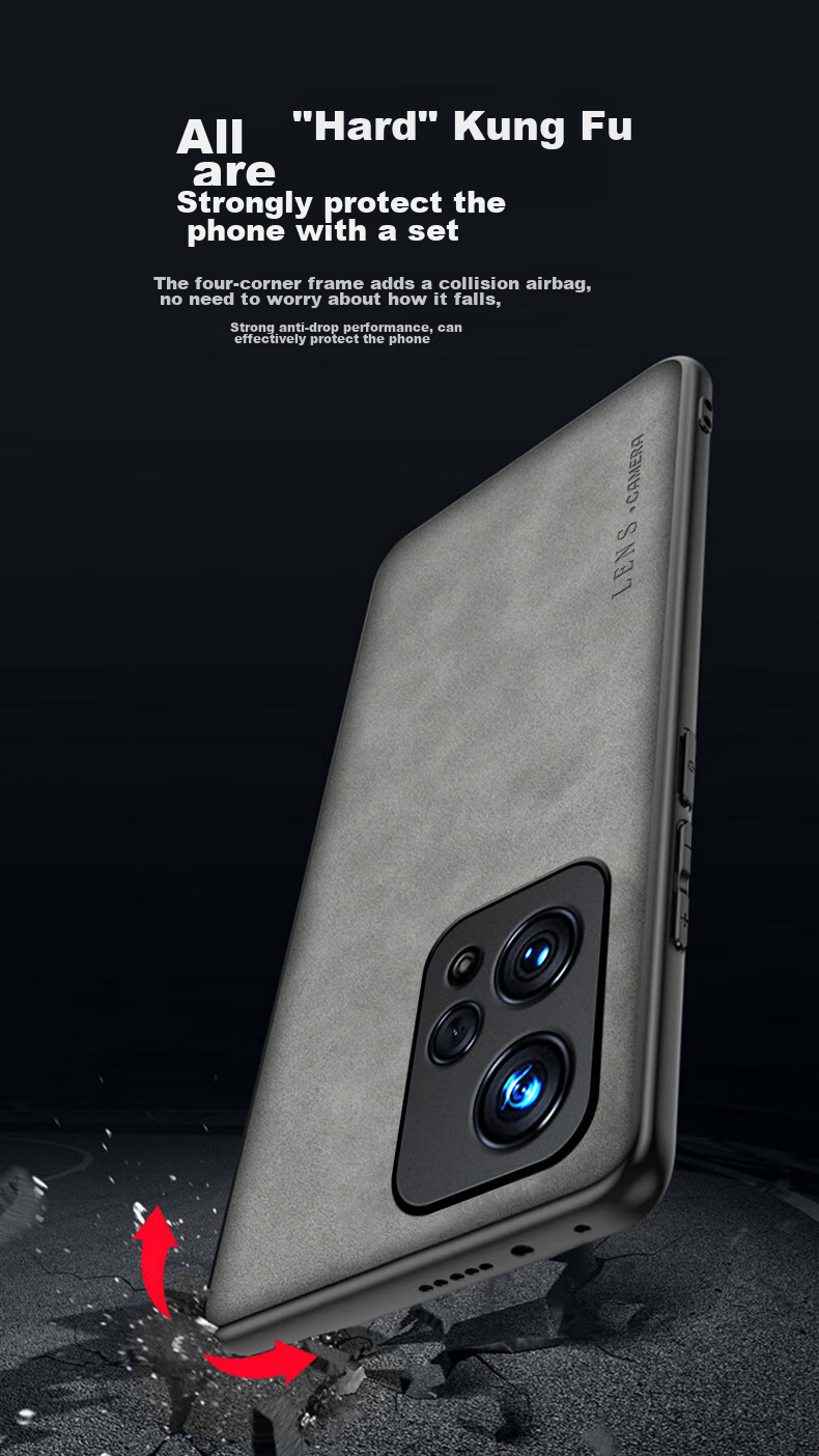 Чехол для телефона SHIYONG для Honor 90 GT, защитный чехол с полной защитой объектива, силиконовый мягкий край, ударопрочный, ультратонкий, простой и стильный чехол из кожи для мужчин и женщин, черный