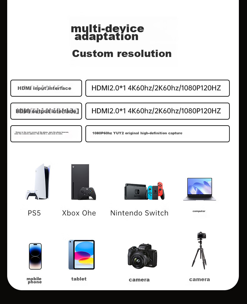 HDMI видеозахвата BIAZE 4K 60Hz, USB 3.0, для стриминга и записи игр, совместима с PS5/Xbox/Switch/iPad